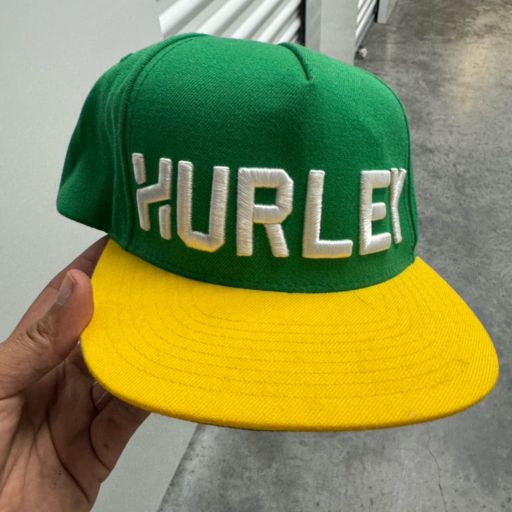 Hurley Green Crown With Yellow Brim Snapback
